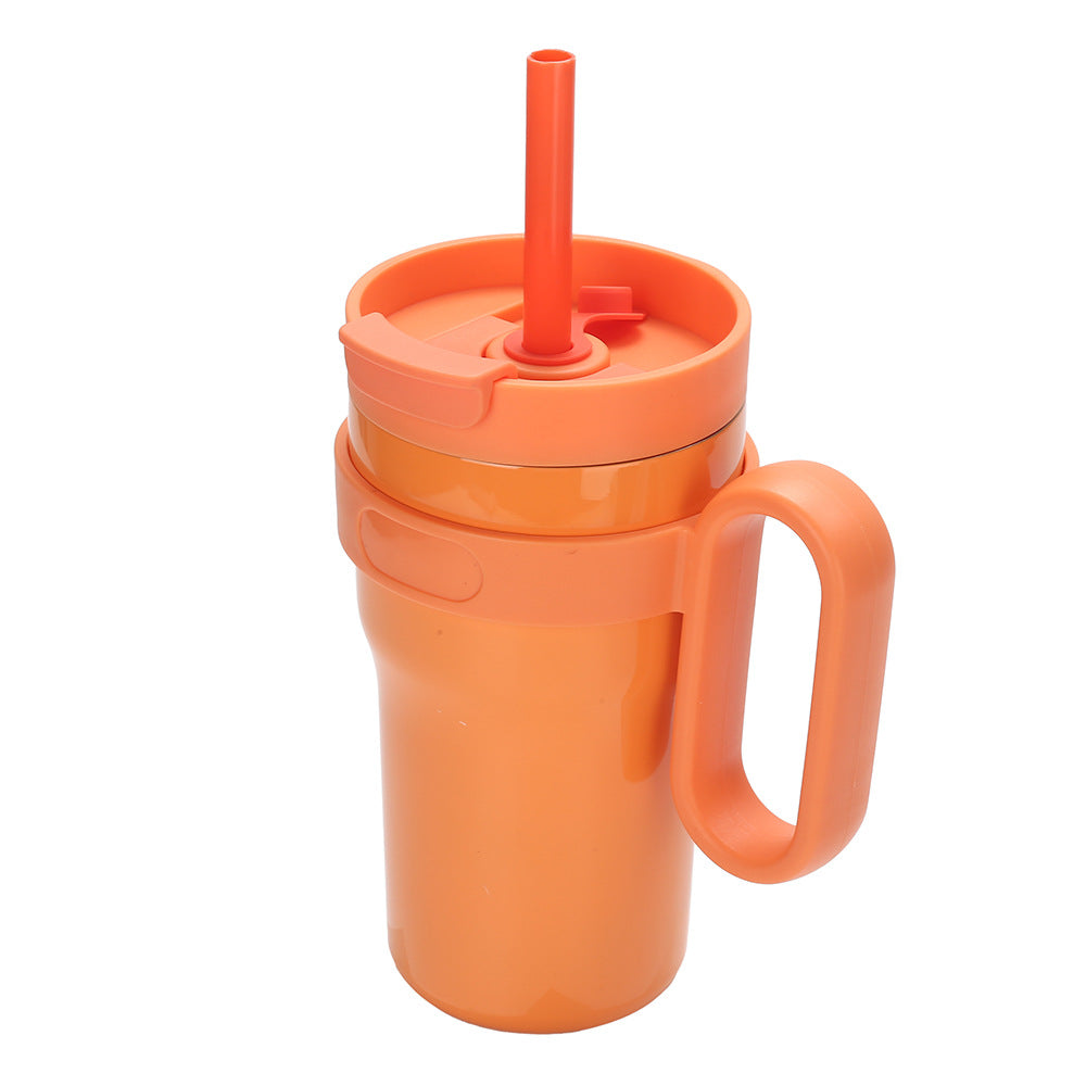 Unisex drinking cup with durable plastic and integrated straw Kalsten