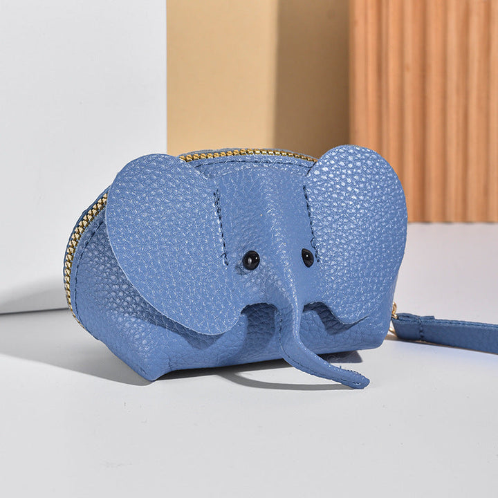 Cute Elephant-Themed Zippered Coin Purse Kalsten