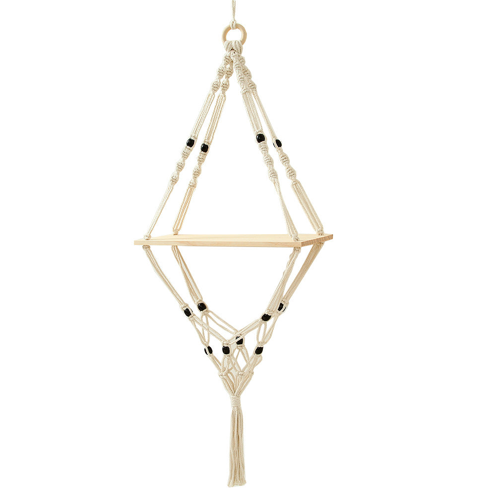 Macramé Hanging Plant Shelf Acalora