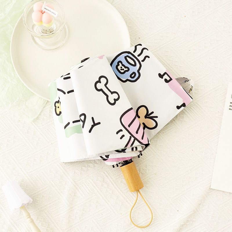 Women Automatic Mini Umbrella with Vibrant Animal Design Kalsten