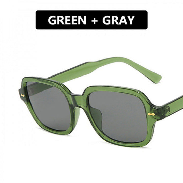 Ladies fashionable sunglasses with angular frame and yellow lenses Kalsten
