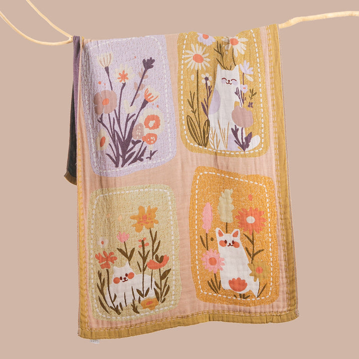 Women's throw blanket with enchanting landscape motif Kalsten