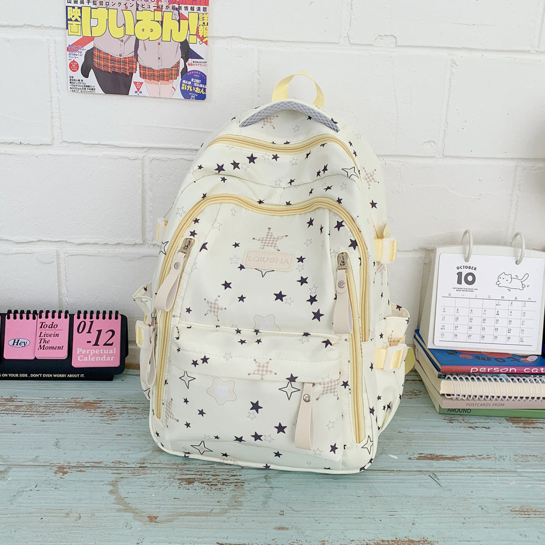 Star-Patterned Durable Backpack