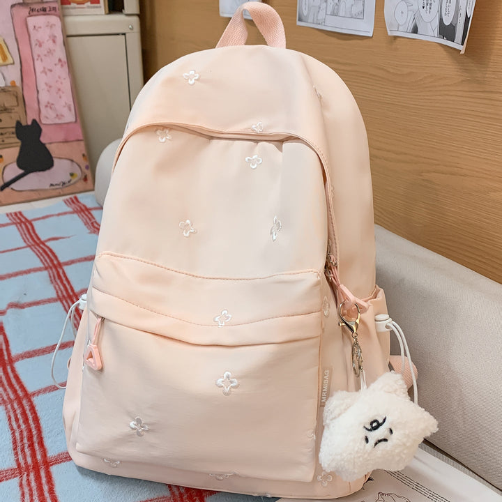 Floral Embroidered Casual School Backpack