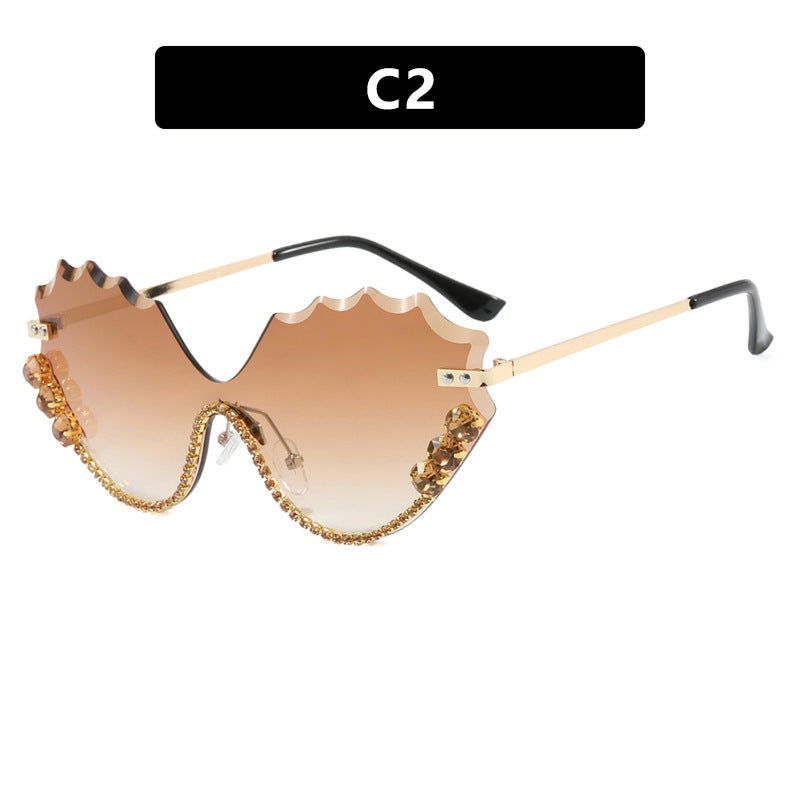 Women's extravagant sunglasses with sparkling accent and unique design Kalsten