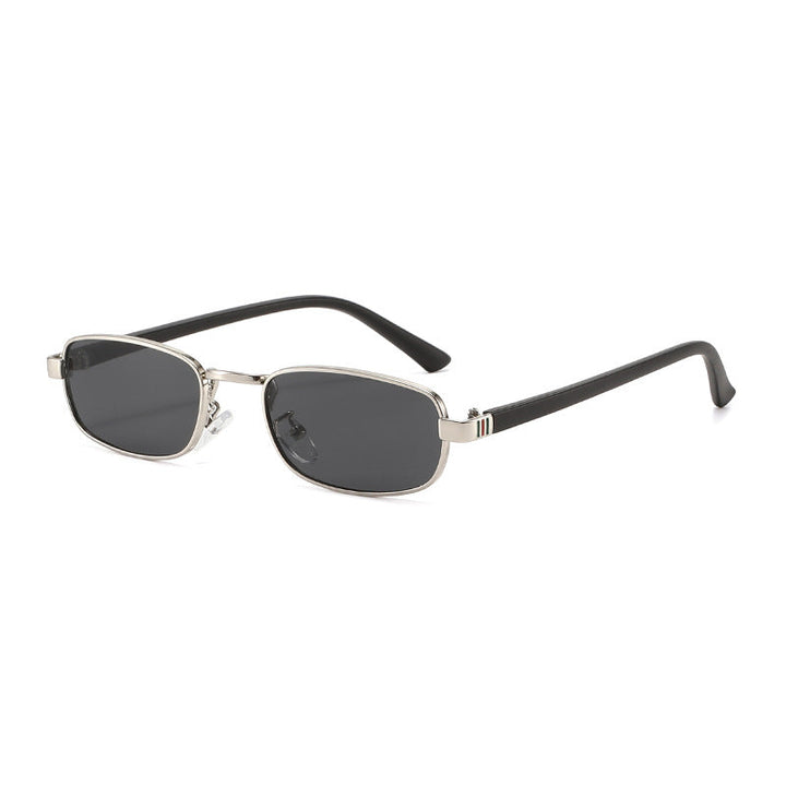 Women's elegant rectangular sunglasses with fine metal frame Kalsten