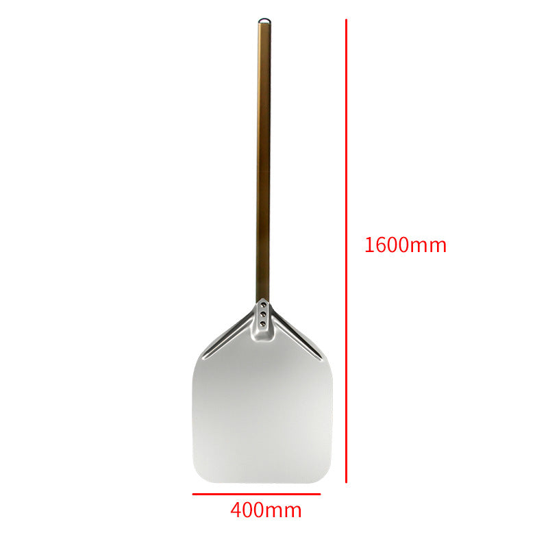 extra-long wooden handled aluminum pizza peel with flat square paddle Kalsten