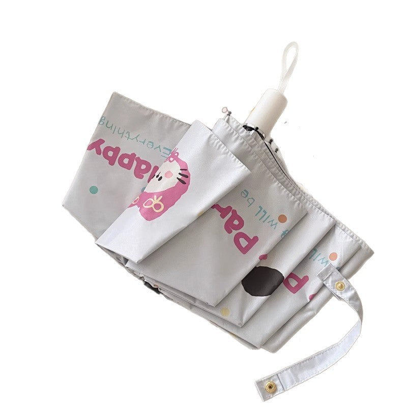 Women's folding umbrella with creative cartoon design Kalsten