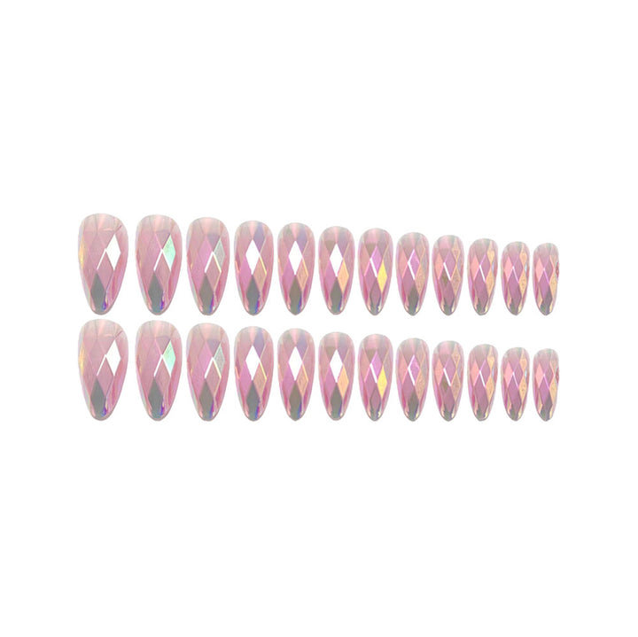 Shiny Artificial Nails in Modern Faceted Design Kalsten