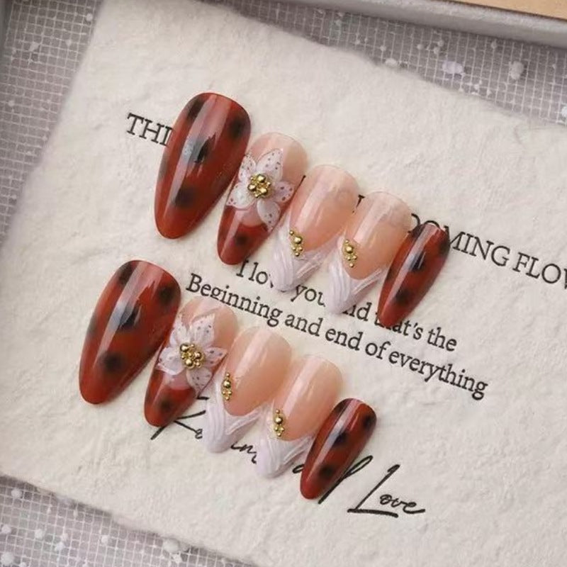 Nature-Themed Artistic Press-On Nail Set Kalsten