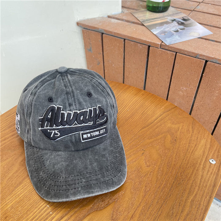 Men's Vintage-Inspired Distressed Cotton Baseball Cap Kalsten