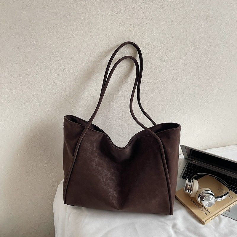 Spacious Faux Leather Tote Bag Acalora