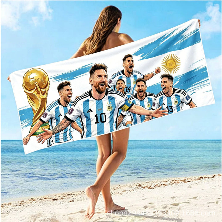 Women's luxurious beach towel with exotic print Kalsten