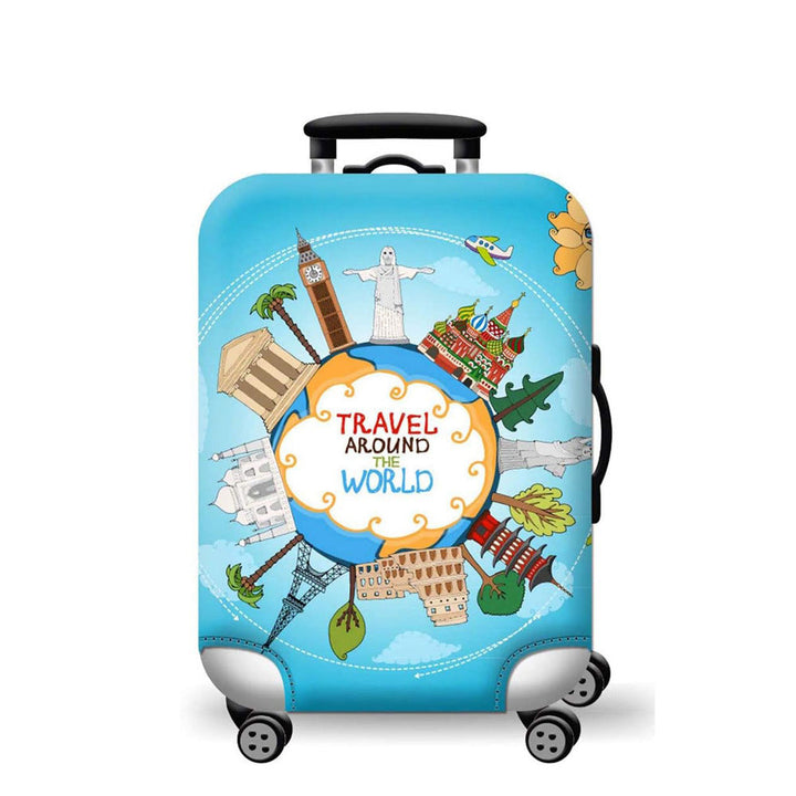 Unisex nan Kids Cabin Trolley with international landmark motif and lightweight ABS shell Kalsten