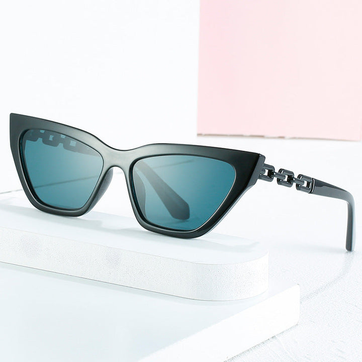 Women's Cat-Eye Sunglasses with Modern Chain Frame Kalsten