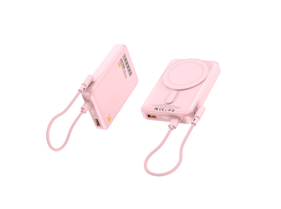 Portable power bank with inductive fast charging function and LED display Kalsten