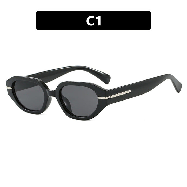 Women's stylish geometric sunglasses with mirrored lenses and unique frame Kalsten