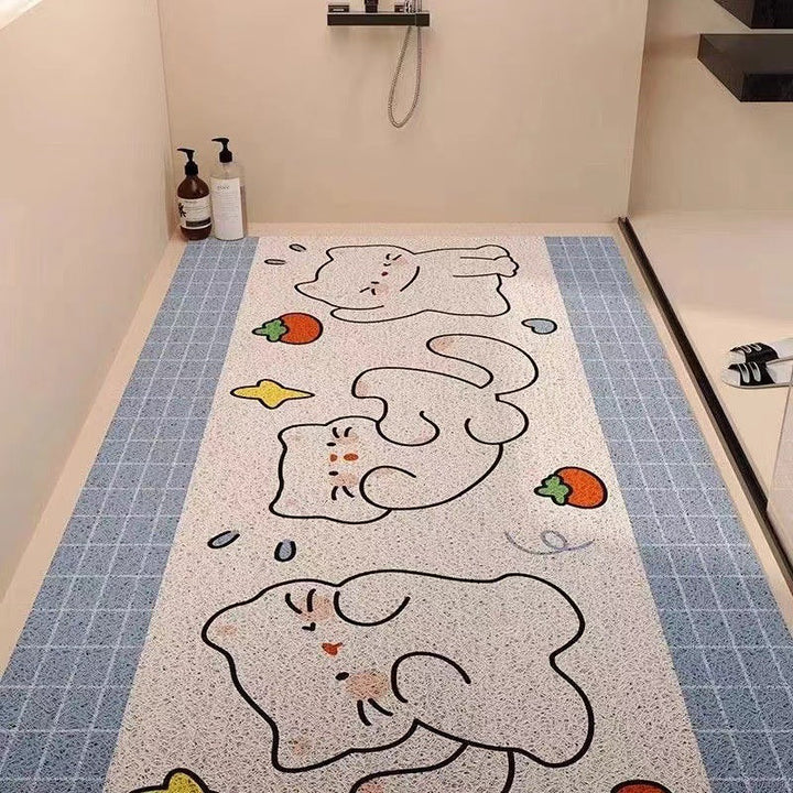Playful Puppy-Themed Non-Slip Bathroom Mat Kalsten