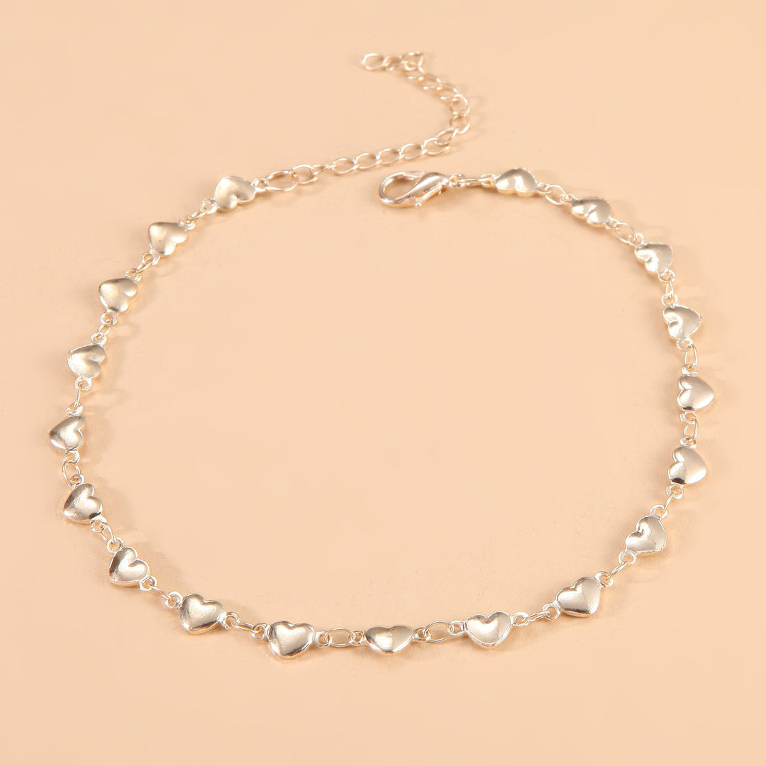 Heart-Inspired Chain Anklet Kalsten