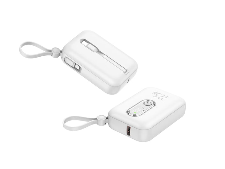 Portable power bank with integrated USB-C port and digital charge status display Kalsten