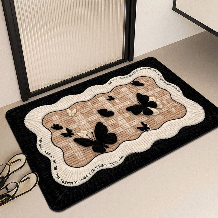 Decorative Butterfly-Themed Bath Mat Kalsten