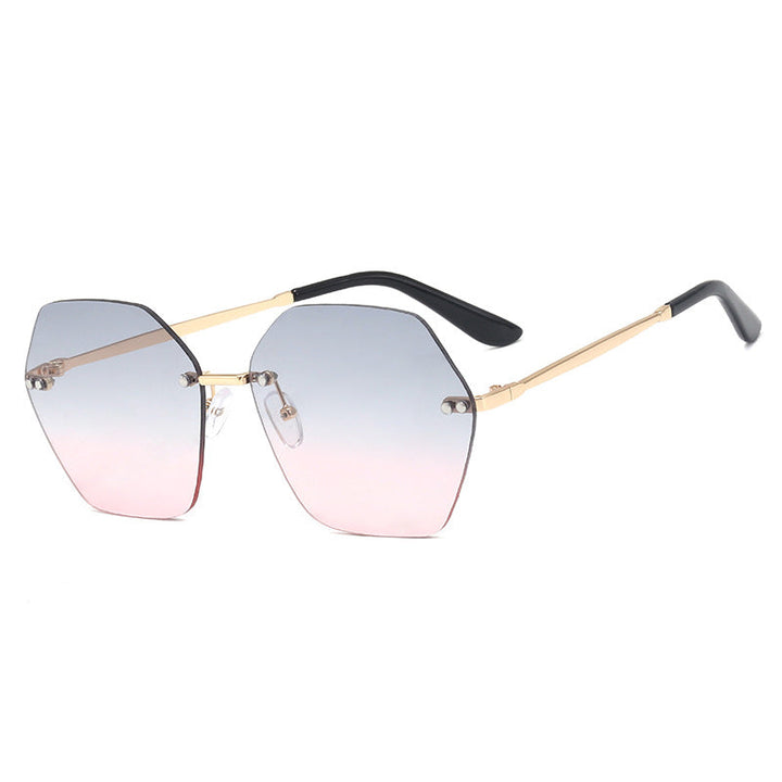 Women's hexagonal sunglasses with elegant metal frame Kalsten
