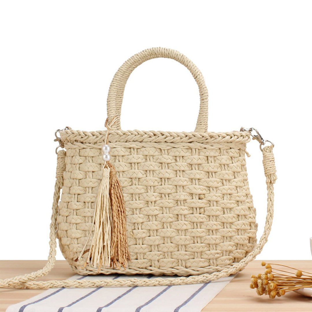 Braided tote bag with playful tassel detail Kalsten