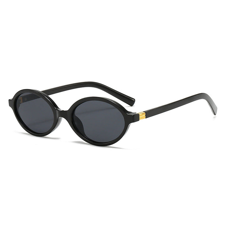 Women's fashionable oval glasses with golden accents Kalsten