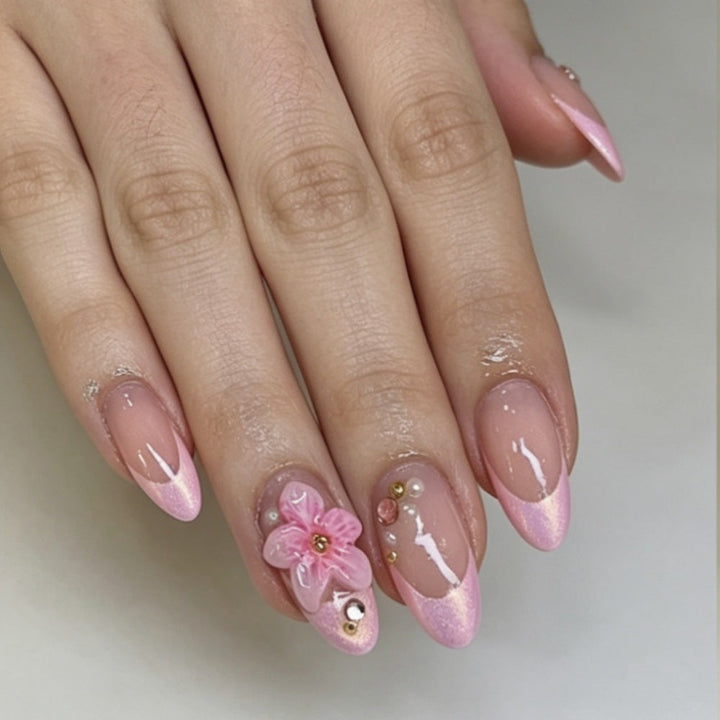 Artificial nails with floral 3D design Kalsten