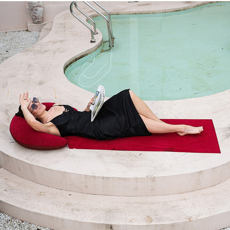Women Inflatable Relax Lounger with Integrated Headrest Kalsten