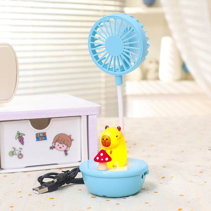 Ladies Portable Mini Fan with LED Function and Animal Design Kalsten