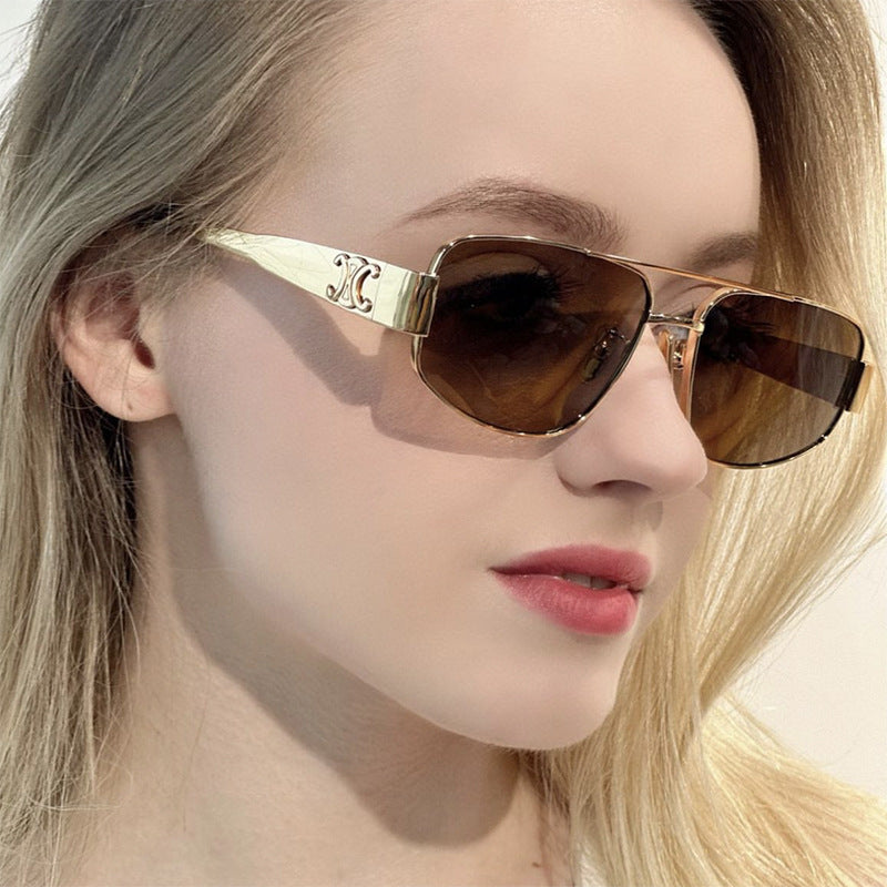 Ladies sporty sunglasses with polarized lenses and elegant metal frame Kalsten