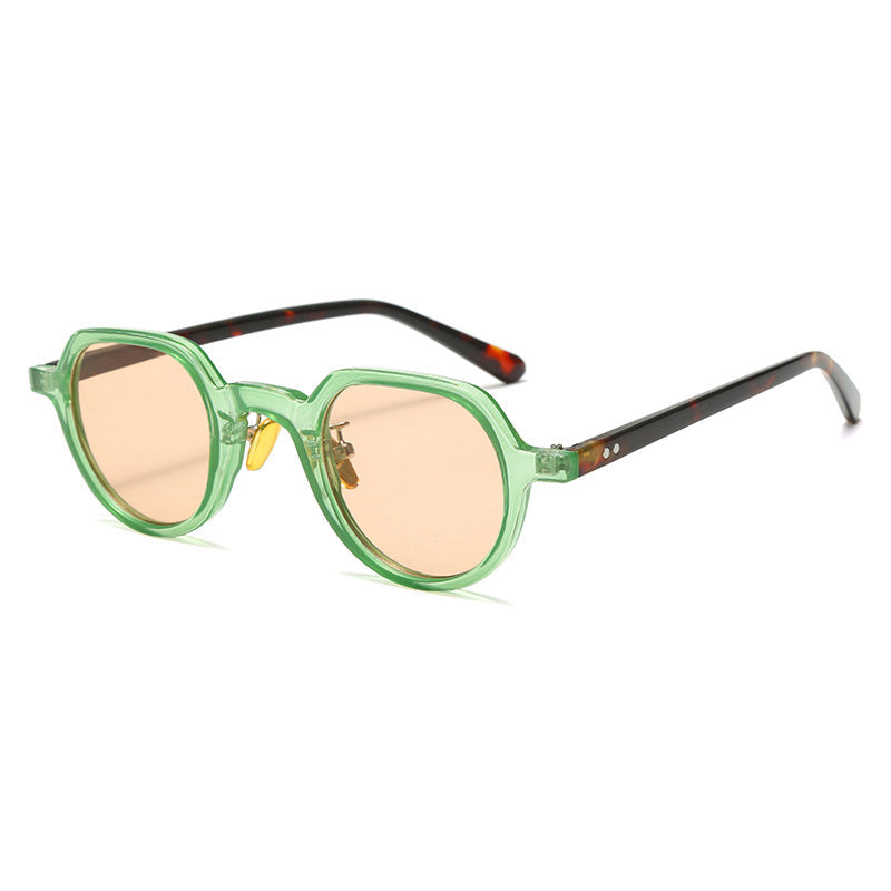 Women's round sunglasses with modern plastic frame and UV protection Kalsten
