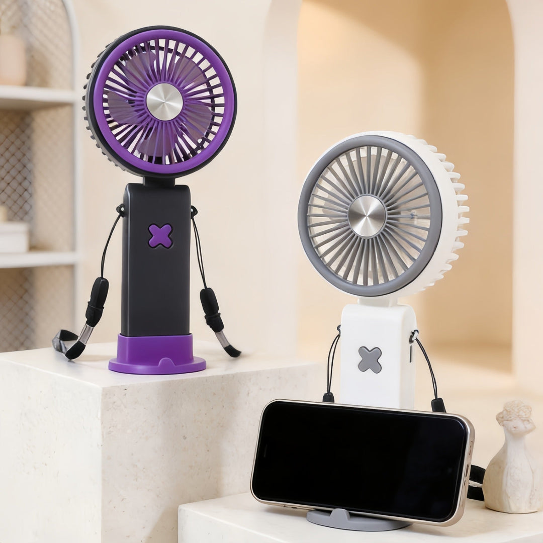 Women's Portable Hand Fan with Flexible Tilt Mechanism Kalsten