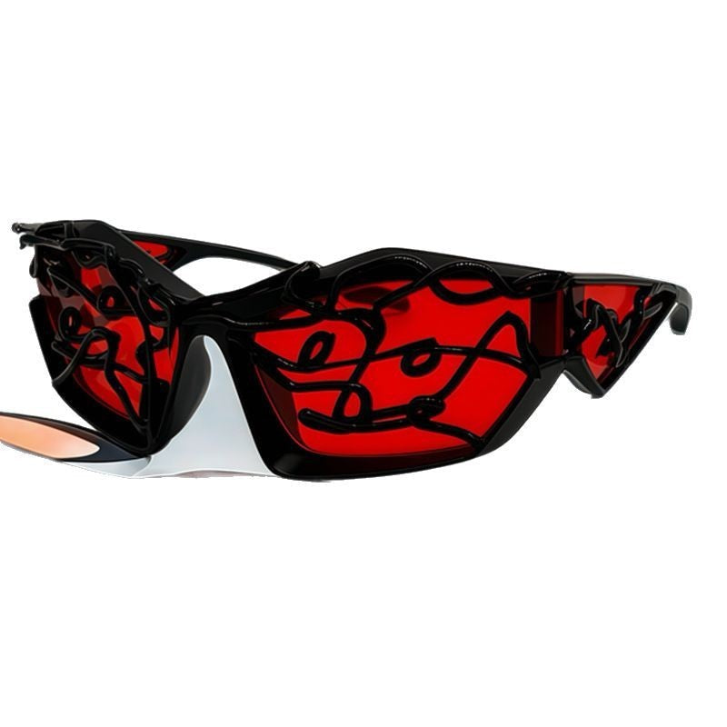 Women's Sporty Sunglasses with Futuristic Design Kalsten