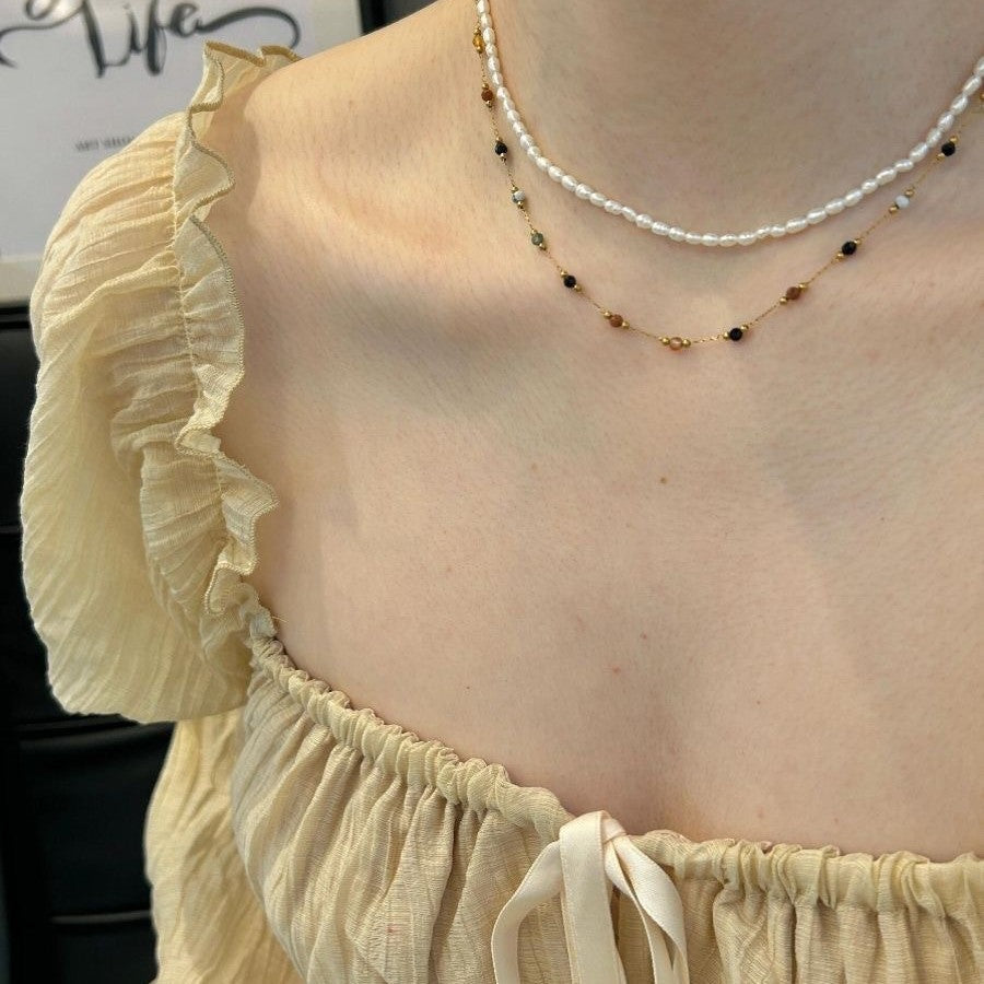 Elegant Beaded Chain Necklace Kalsten