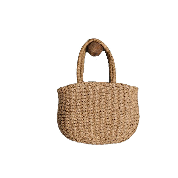 Handwoven basket bag with curved handles Kalsten
