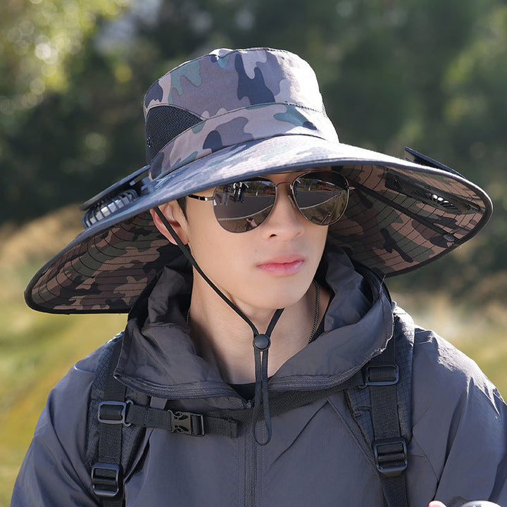 wide-brimmed outdoor sun hat with UV protection, breathable mesh, and adjustable chin strap Kalsten