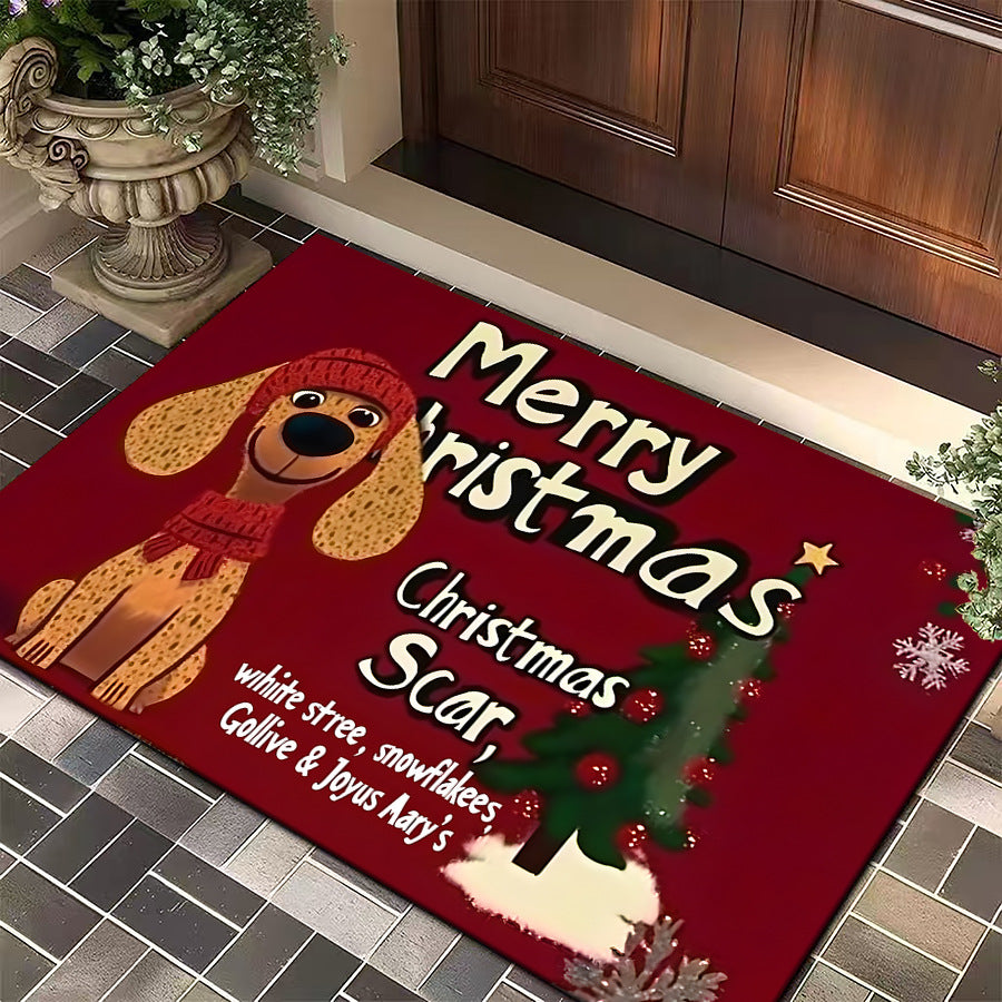Festive Dog-Themed Entryway Mat Acalora