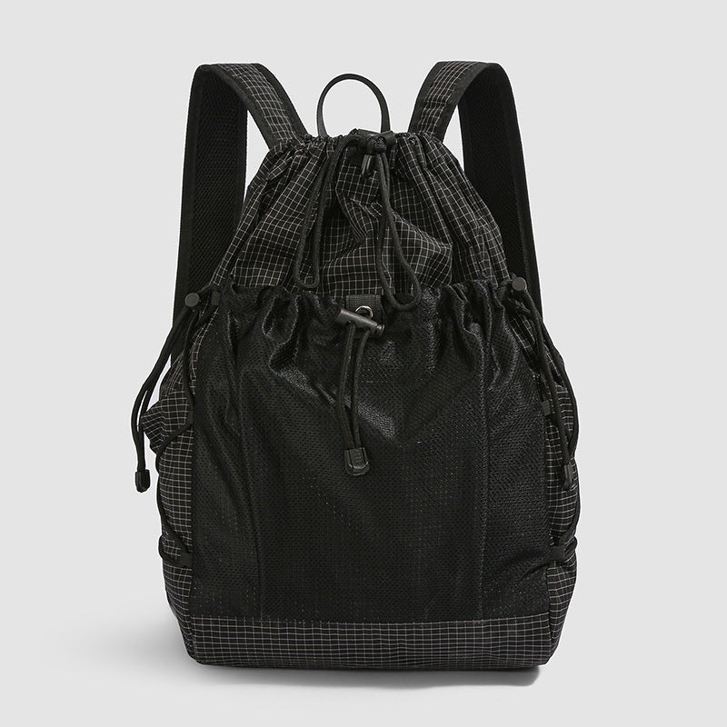 Versatile Mesh-Panel Drawstring Backpack kalsten