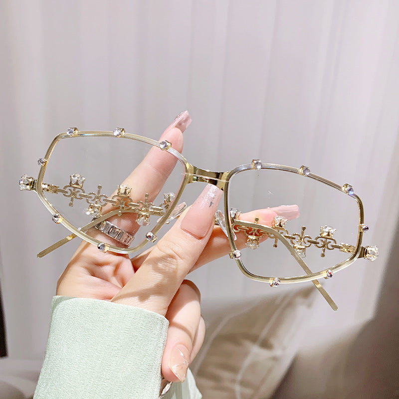 Ladies designer glasses with glamorous accent and sparkling glitter stones Kalsten
