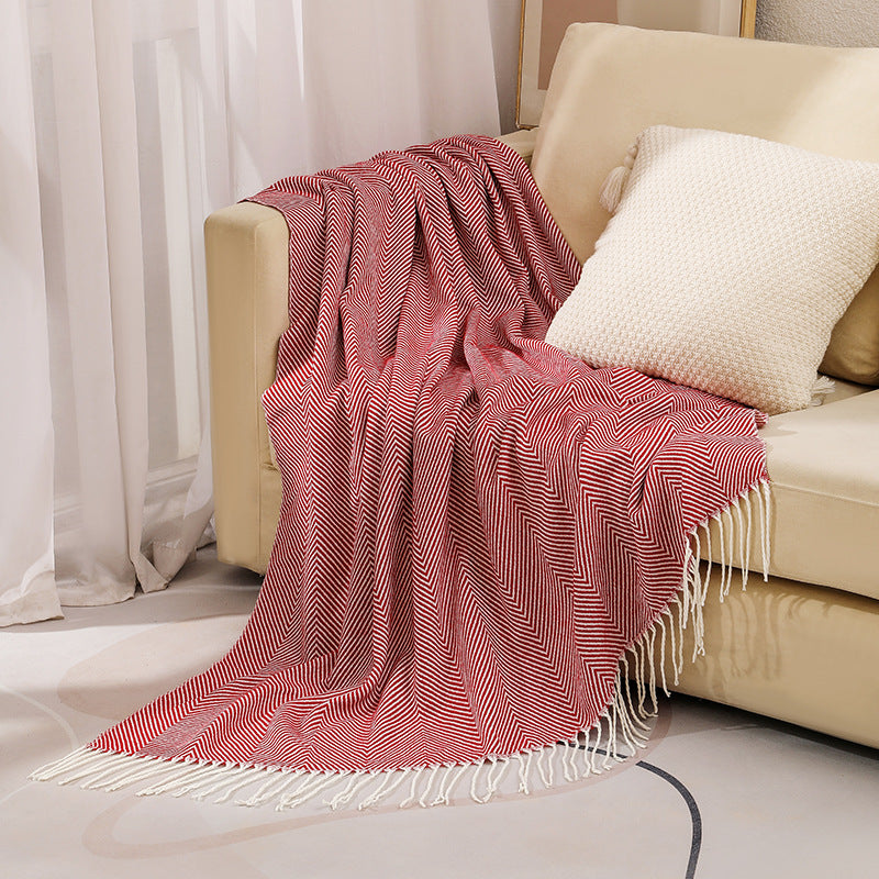 Women's stylish and soft zigzag blanket Kalsten
