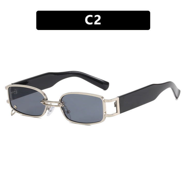 Ladies sunglasses in luxurious rectangular design with golden accents Kalsten