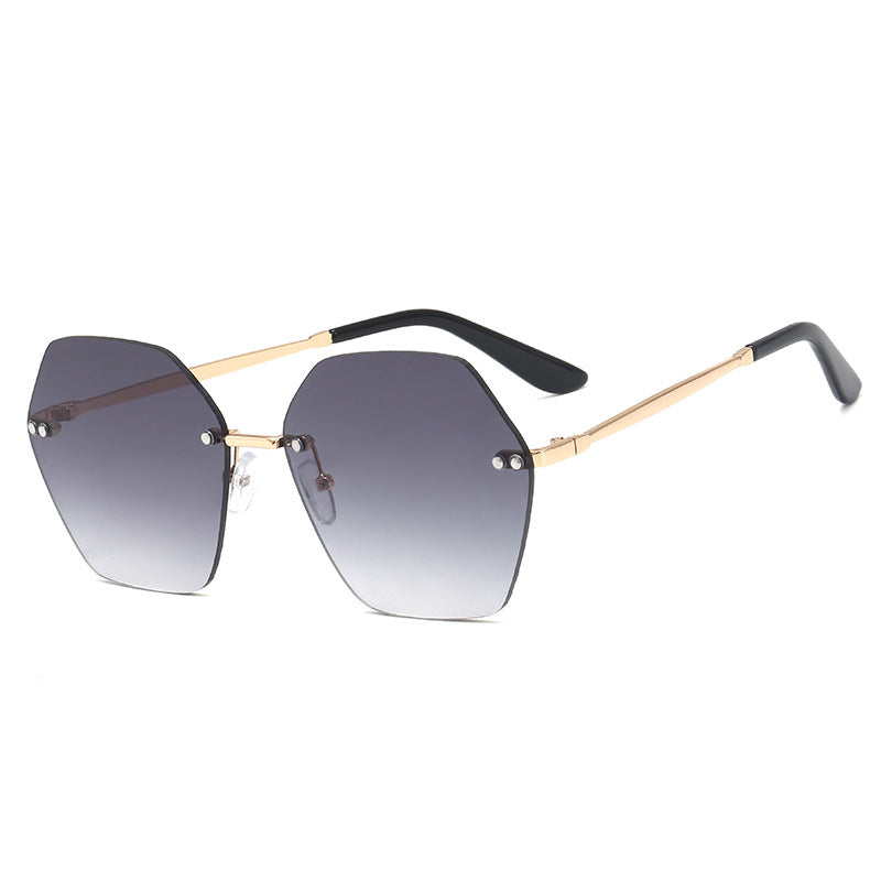 Women's hexagonal sunglasses with elegant metal frame Kalsten