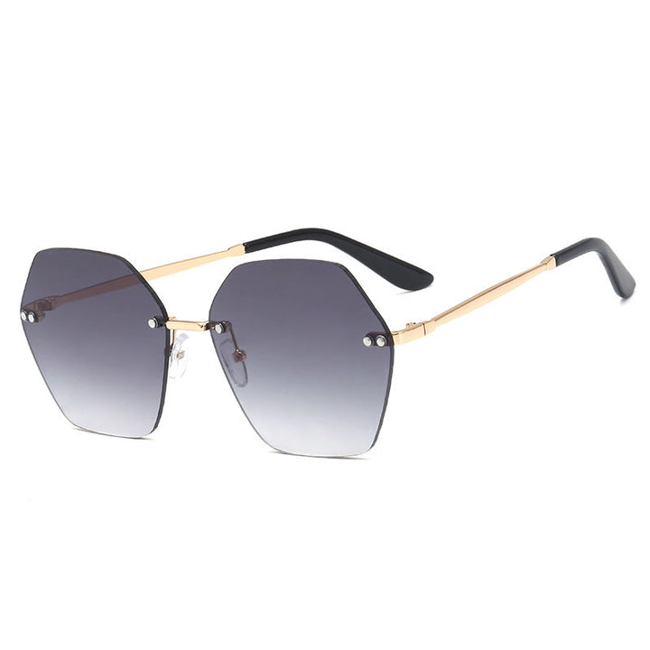 Women's hexagonal sunglasses with elegant metal frame Kalsten