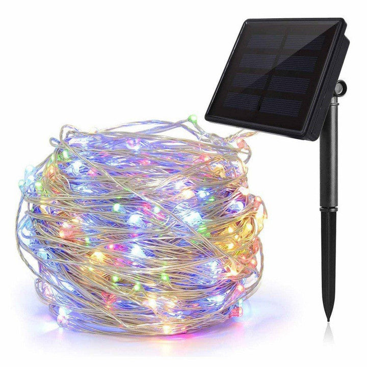 Ultra-Flexible Solar Micro-LED Fairy String Lights With Waterproof Ground-Mount Panel Kalsten