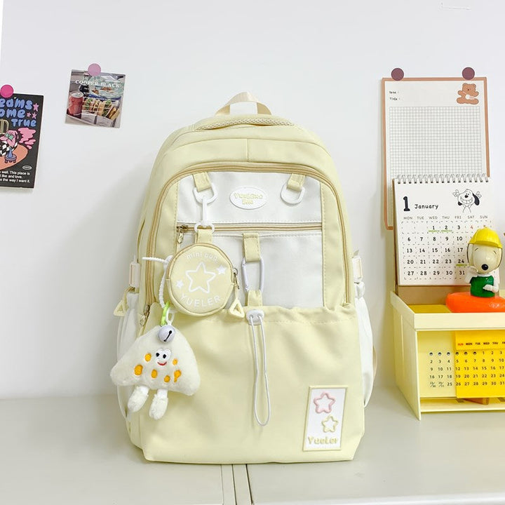 Multi-Compartment Playful School Backpack