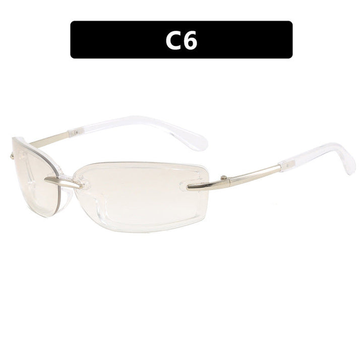 Women's fashionable sunglasses in futuristic design and transparent frame Kalsten
