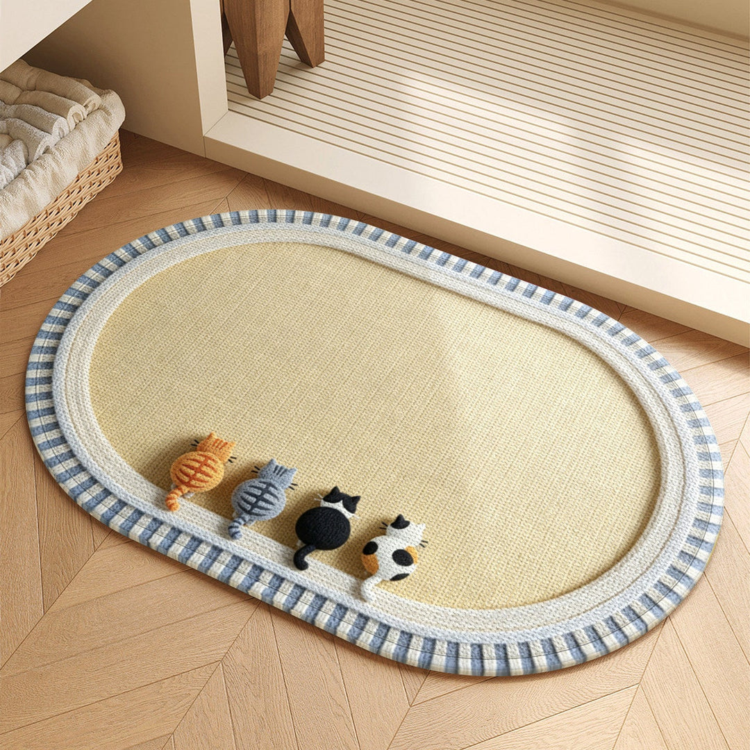 Decorative Cat-Themed Area Rug