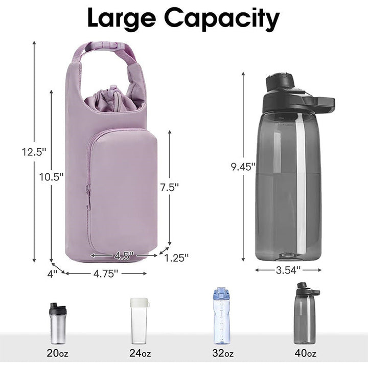 Insulated Water Bottle Carry Bag with Practical Compartment Divider Kalsten
